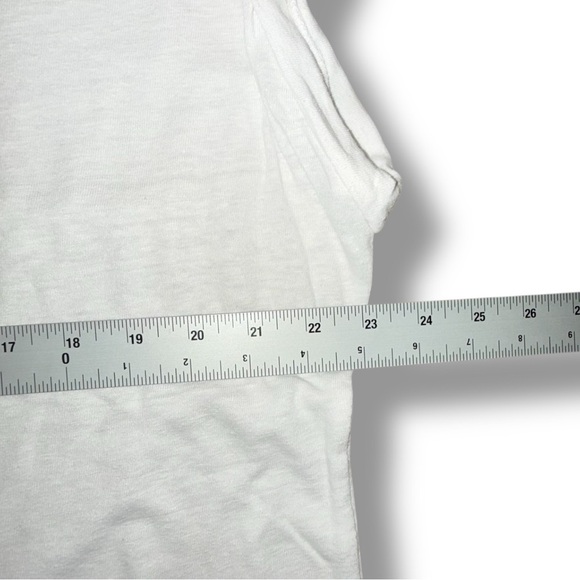 TALBOTS DROP SHOULDER V-NECK TEE - Plus 1X White - Picture 8 of 13